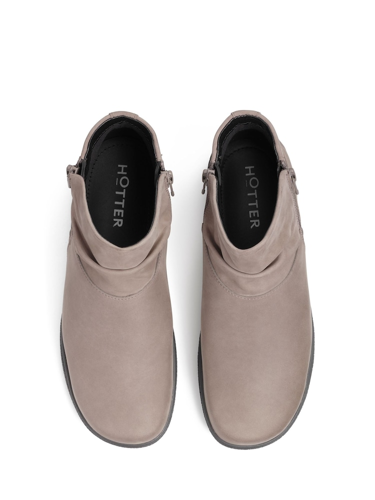 Hotter Grey Regular Fit Murmur Zip-Fastening Boots - Image 4 of 4