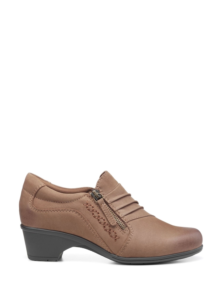 Hotter Brown Darcy Slip-On/Zip Regular Fit Shoes - Image 1 of 4