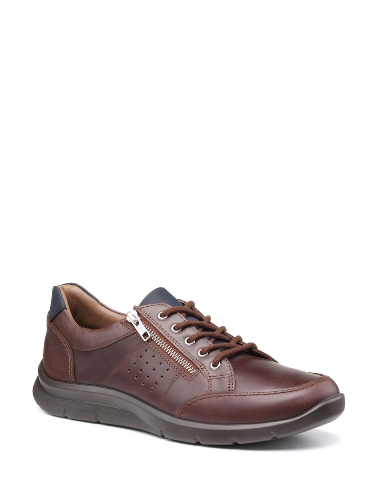 Hotter Brown Finn Lace-Up/Zip Regular Fit Shoes - Image 2 of 4