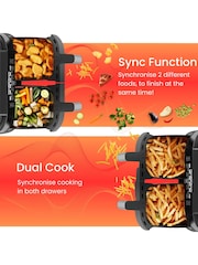 Hamilton Beach Black HealthyCook 8L Dual Air Fryer - Image 3 of 4
