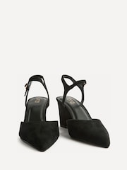 Linzi Black Enhanced Wedge Heeled Court Shoes - Image 3 of 5