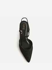 Linzi Black Enhanced Wedge Heeled Court Shoes - Image 4 of 5