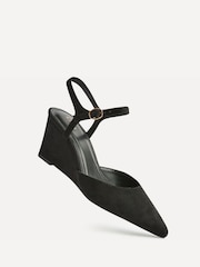 Linzi Black Enhanced Wedge Heeled Court Shoes - Image 5 of 5