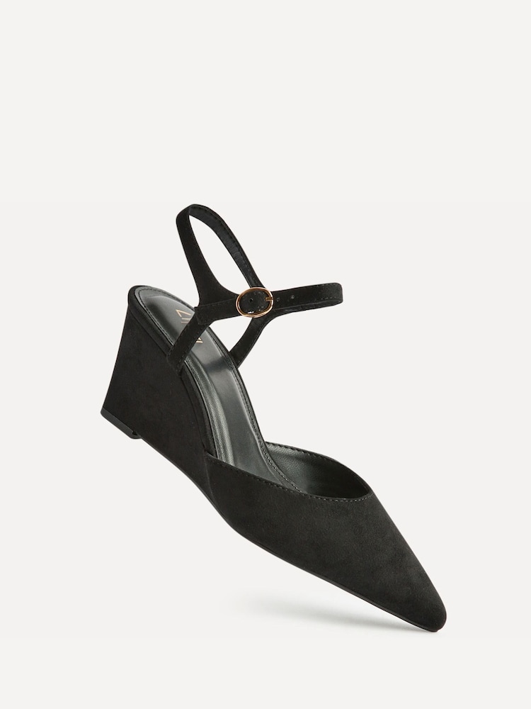 Linzi Black Enhanced Wedge Heeled Court Shoes - Image 5 of 5 Linzi Black Enhanced Wedge Heeled Court Shoes - Image 5 of 5