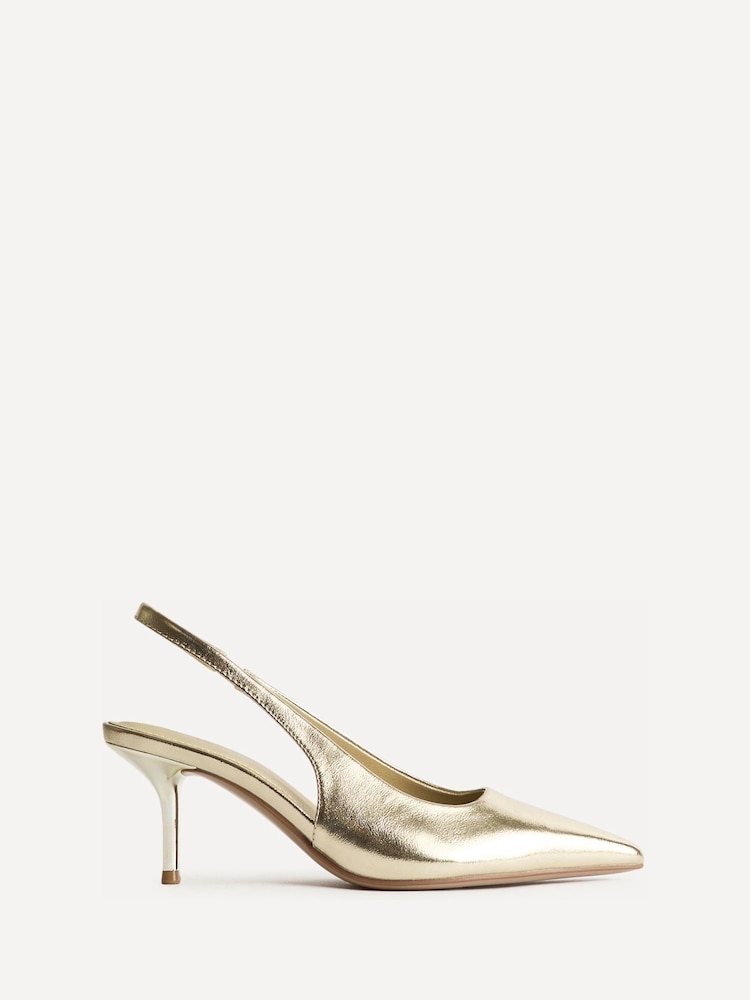 Linzi Gold Highlight Stiletto Court Heels - Image 2 of 5 Linzi Gold Highlight Stiletto Court Heels - Image 2 of 5