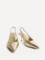 Linzi Gold Highlight Stiletto Court Heels - Image 3 of 5