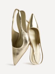 Linzi Gold Highlight Stiletto Court Heels - Image 4 of 5