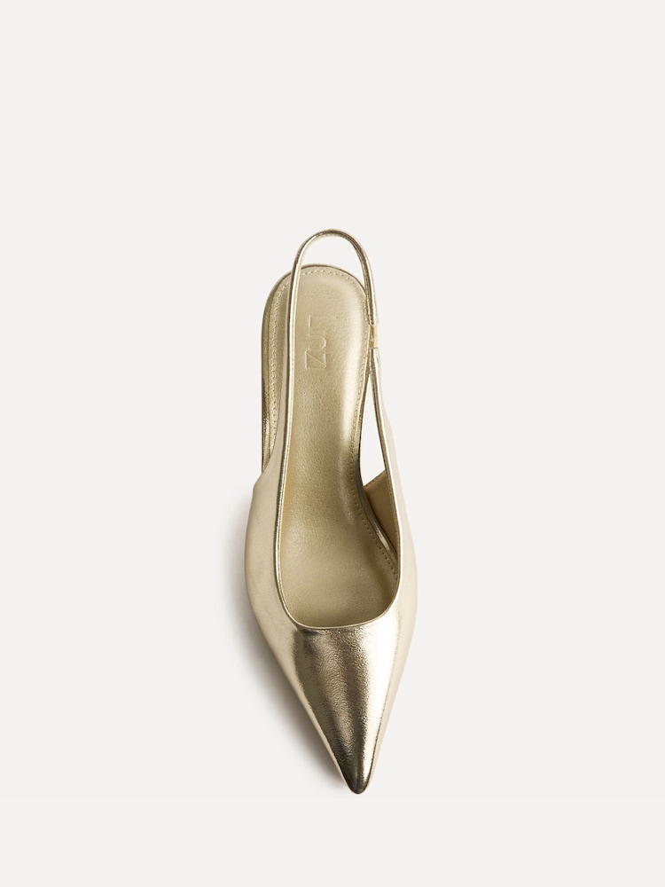 Linzi Gold Highlight Stiletto Court Heels - Image 5 of 5 Linzi Gold Highlight Stiletto Court Heels - Image 5 of 5