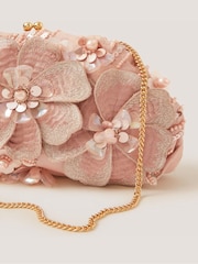 Monsoon Pink Floral Embellished Clutch Bag - Image 2 of 2