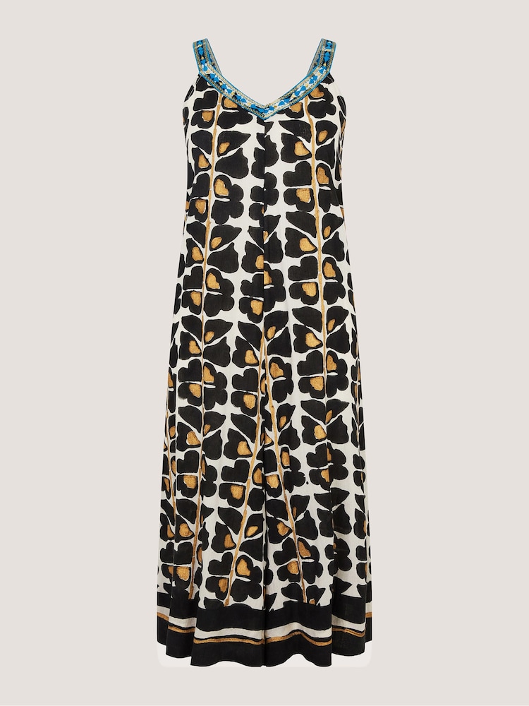 Monsoon Leila Woodblock Print Culotte Jumpsuit - Bild 5 von 5