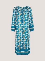 Monsoon Blue Leila Print Midi Beach Dress - Image 5 of 5