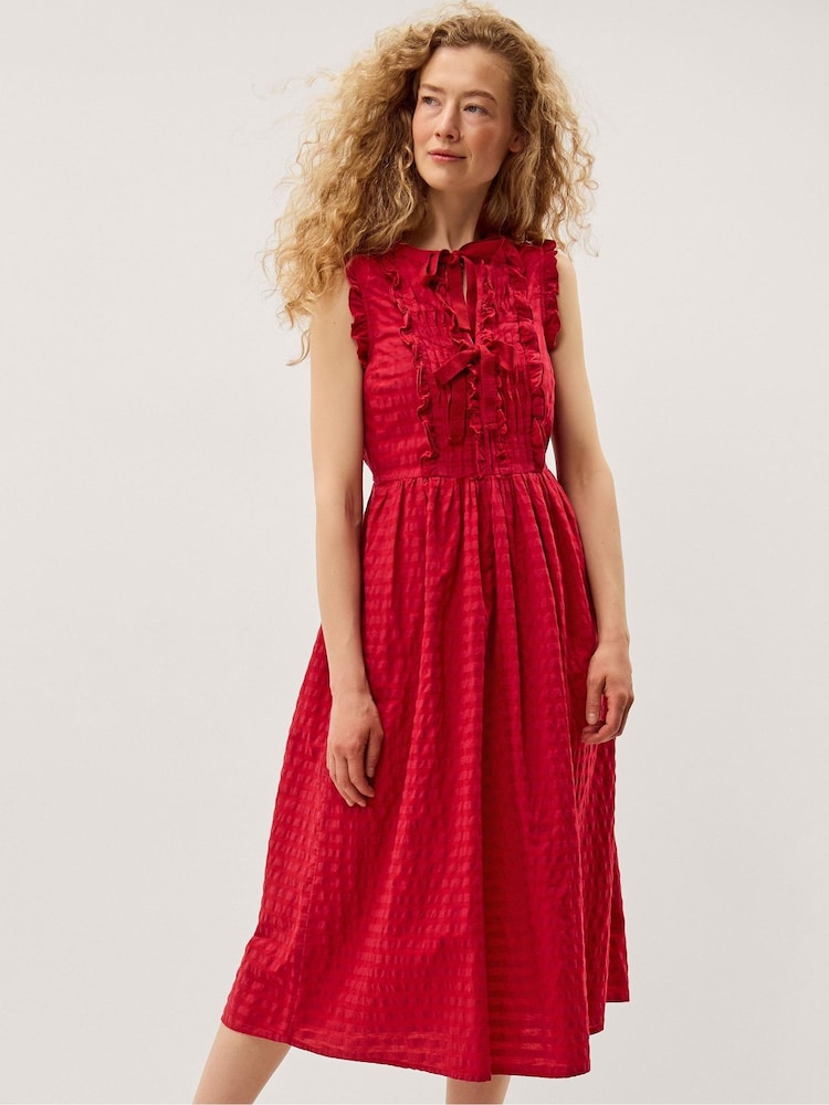 Monsoon Pink Bea Sleeveless Gingham Midi Dress - Image 1 of 4 Monsoon Pink Bea Sleeveless Gingham Midi Dress - Image 1 of 4