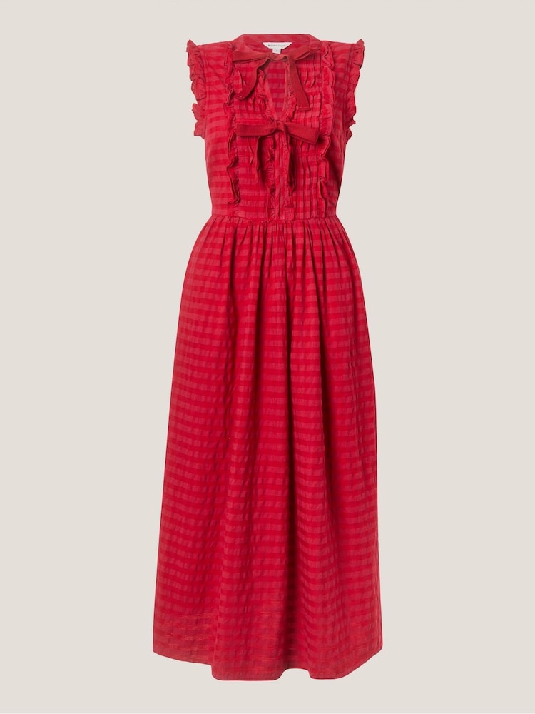 Monsoon Pink Bea Sleeveless Gingham Midi Dress - Image 4 of 4 Monsoon Pink Bea Sleeveless Gingham Midi Dress - Image 4 of 4