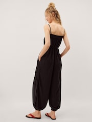 Monsoon Black Matilda Embroidered Balloon Leg Jumpsuit - Image 2 of 3