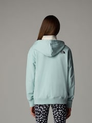 The North Face Green Girls Oversized Full Zip Light 100% Cotton Hoodie - Image 2 of 3