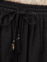 Monsoon Black Nora Textured Cotton Balloon Trousers - Image 4 of 4