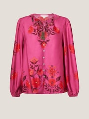 Monsoon Pink Koa Floral Print Blouse - Image 4 of 4