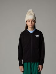 Schwarz - The North Face Girls Oversized Full Zip Light 100% Cotton Hoodie - Bild 1 von 4