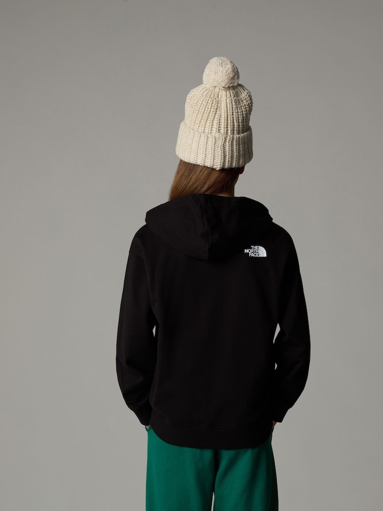 Schwarz - The North Face Girls Oversized Full Zip Light 100% Cotton Hoodie - Bild 2 von 4
