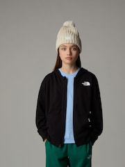 Schwarz - The North Face Girls Oversized Full Zip Light 100% Cotton Hoodie - Bild 3 von 4