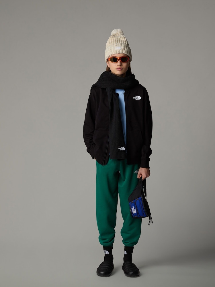 Schwarz - The North Face Girls Oversized Full Zip Light 100% Cotton Hoodie - Bild 4 von 4