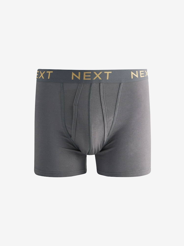 Rich Purple/Blue Gold Metallic Waistband 10 pack Hipster Boxers - Image 7 of 13