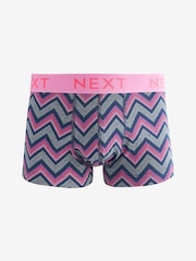 Grey Colour Pop Zig Zag Stripe Pattern 4 pack Hipsters - Image 2 of 7
