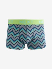 Grey Colour Pop Zig Zag Stripe Pattern 4 pack Hipsters - Image 4 of 7