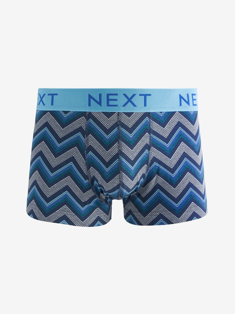 Grey Colour Pop Zig Zag Stripe Pattern 4 pack Hipsters - Image 5 of 7