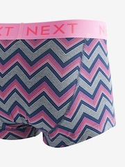 Grey Colour Pop Zig Zag Stripe Pattern 4 pack Hipsters - Image 6 of 7