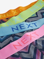 Grey Colour Pop Zig Zag Stripe Pattern 4 pack Hipsters - Image 7 of 7