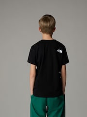 The North Face Black Boys Topographic 100% Cotton T-Shirt - Image 3 of 3