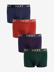 Blue/Green 4 pack Signature Hipster Boxers - Image 1 of 7
