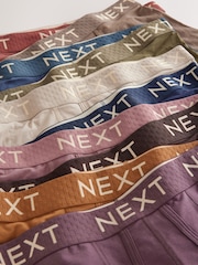 Blue/Neutral/Purple 10 pack A-Front Boxers - Image 13 of 14