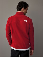 أحمر - شعار جانبي - The North Face Neutral Side Logo Glacier Quarter Zip Fleece - صورة 2 من 5