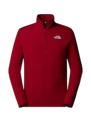 أحمر - شعار جانبي - The North Face Neutral Side Logo Glacier Quarter Zip Fleece - صورة 4 من 5