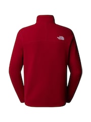 أحمر - شعار جانبي - The North Face Neutral Side Logo Glacier Quarter Zip Fleece - صورة 5 من 5