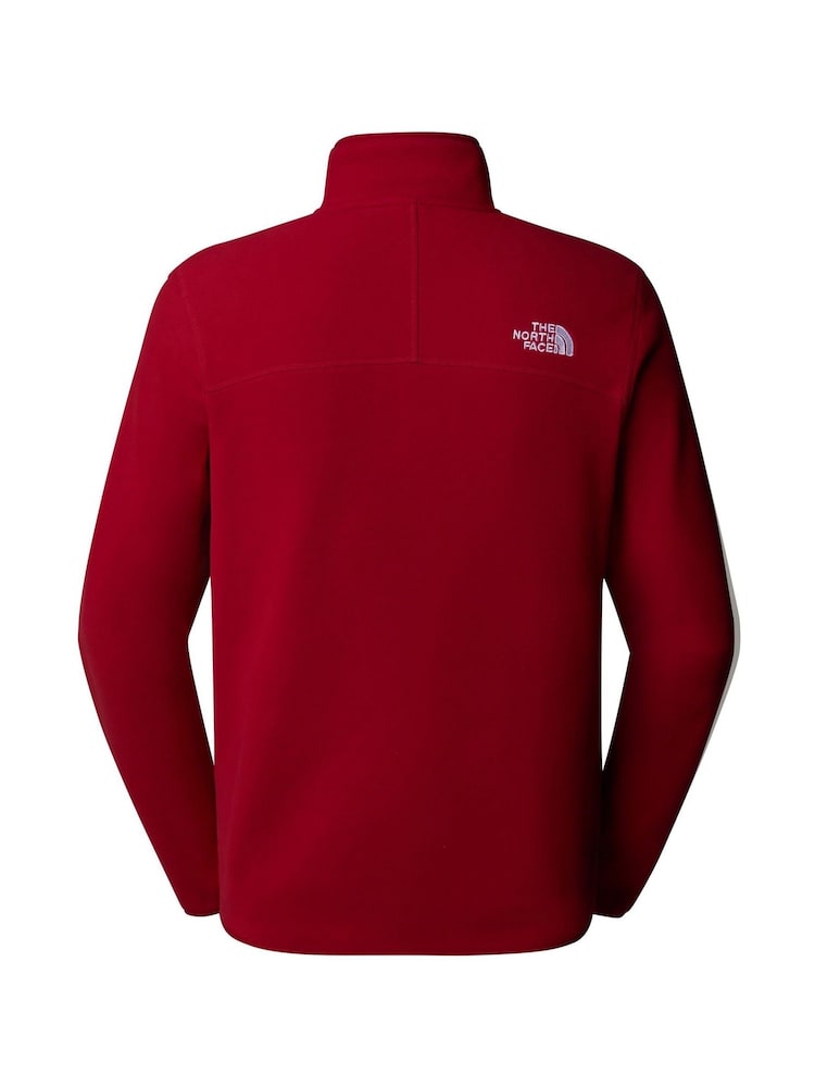 أحمر - شعار جانبي - The North Face Neutral Side Logo Glacier Quarter Zip Fleece - صورة 5 من 5