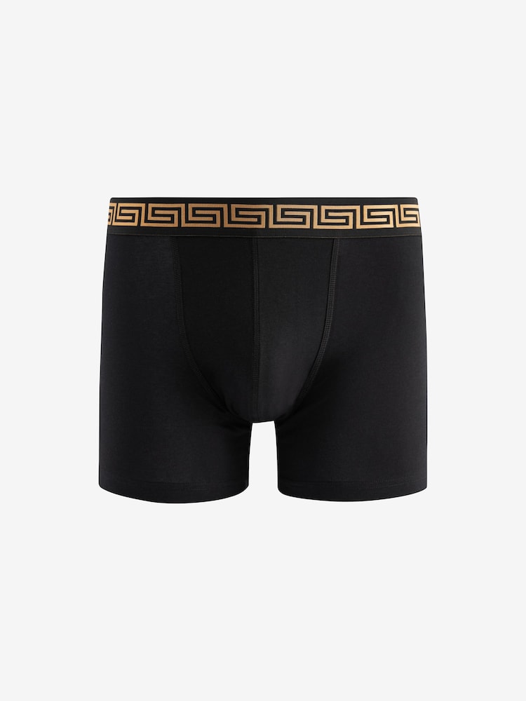 Rich Black/Purple/Blue Cotton Rich Boxers 4 Pack - Image 2 of 6 Rich Black/Purple/Blue Cotton Rich Boxers 4 Pack - Image 2 of 6