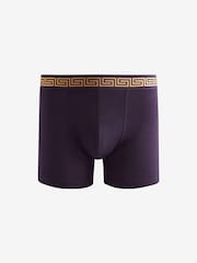 Rich Black/Purple/Blue Cotton Rich Boxers  4 Pack - Image 5 of 6