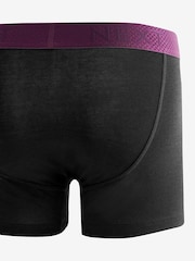 Black Bamboo Rich Colour Waistband Signature Trunk Boxers - Image 2 of 3