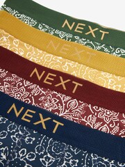 Blue Green Floral Pattern 4 pack Cotton Rich Trunk Boxers 4 Pack - Image 7 of 7