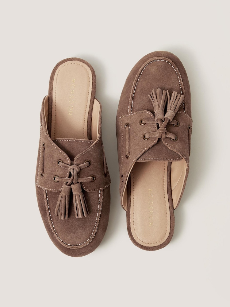 Monsoon Iris Suede Slip On Loafers - 圖片 1/2