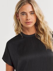 Simply Be Black Satin Boxy Top - Image 4 of 5