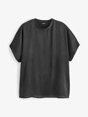 Simply Be Black Satin Boxy Top - Image 5 of 5