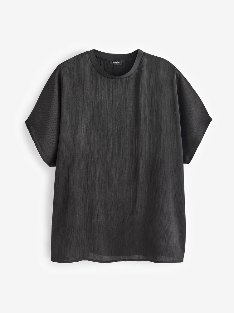 Simply Be Black Satin Boxy Top - Image 5 of 5