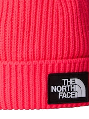 قبعة مطوقة الثنيات مزينة بشعار العلامة التجارية داخل مربع للأطفال من The North Face - صورة 3 من 3
