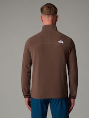 The North Face Brown Side Logo Neutral Side Logo Glacier Quarter Zip Fleece - Image 2 of 5