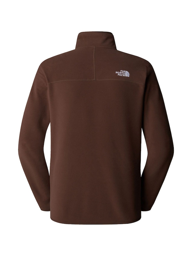 The North Face Brown Side Logo Neutral Side Logo Glacier Quarter Zip Fleece - Image 5 of 5