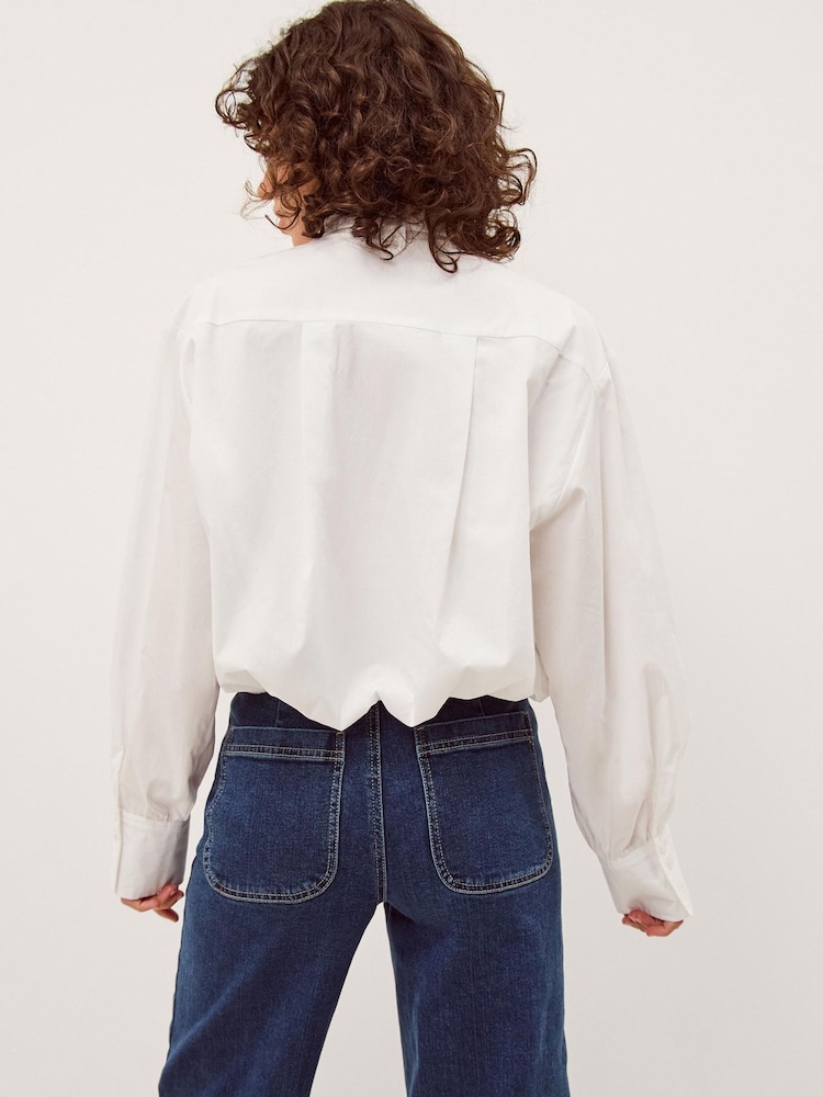Monsoon White Nicole Detachable Bow Shirt - Image 3 of 3 Monsoon White Nicole Detachable Bow Shirt - Image 3 of 3